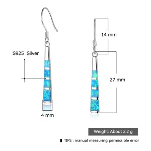 Vintage Blue Opal Dangle Earring 50100023