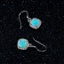 Vintage Zirconia Blue Opal Dangle Earring 50100024