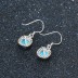 Vintage Zirconia Blue Opal Dangle Earring 50100024