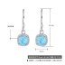 Vintage Zirconia Blue Opal Dangle Earring 50100024