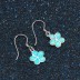 Bloom Flower Blue Opal Dangle Earring 50100025