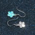 Bloom Flower Blue Opal Dangle Earring 50100025