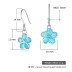 Bloom Flower Blue Opal Dangle Earring 50100025