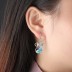 Cute Zirconia Opal Cat Dangle Earring 50100026