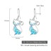 Cute Zirconia Opal Cat Dangle Earring 50100026