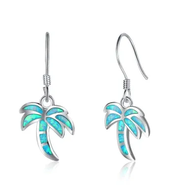 Opal Palm Tree Dangle Earring 50100027