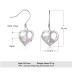 Zirconia Heart Opal Dangle Earring 50100028