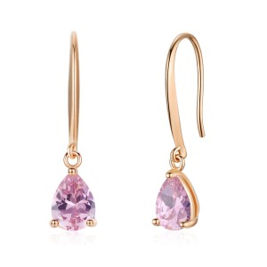 925 Sterling Silver Vintage Teardrop CZ Drop Dangle Earring 50100036 925 Sterling Silver Vintage Teardrop CZ Drop Dangle Earring 50100036