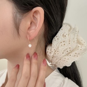 925 Sterling Silver Top-Drilled Round Hook Earrings 50100037