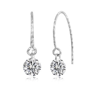 925 Sterling Silver Top-Drilled Round Hook Earrings 50100037