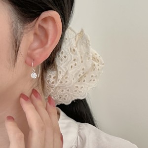 925 Sterling Silver Top-Drilled Round Hook Earrings 50100037