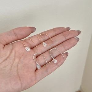 925 Sterling Silver Top-Drilled Teardrop Hook Earrings 50100038 925 Sterling Silver Top-Drilled Teardrop Hook Earrings 50100038