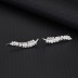 Silver Cubic Zirconia Leaf Climber Earring 50200002