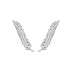 Silver Cubic Zirconia Leaf Climber Earring 50200002