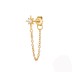 Silver Star Pearl Earring with Chain 50200008