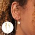 1pcs 925 Sterling Silver Zirconia Star Double Hoop Ear Climbers 50200018