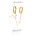 1pcs 925 Sterling Silver Zirconia Star Double Hoop Ear Climbers 50200018