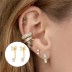 Silver Cubic Zirconia Oval Ear Jacket 50200021