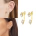 Silver Round Cubic Zirconia Ear Jacket 50200022