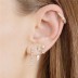 Silver Round Cubic Zirconia Ear Jacket 50200022