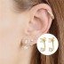 Silver Round Cubic Zirconia Ear Jacket 50200024