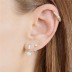 Silver Round Cubic Zirconia Ear Jacket 50200024