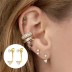 Silver Cubic Zirconia Triangle Ear Jacket 50200025