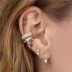 Silver Cubic Zirconia Triangle Ear Jacket 50200025