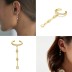 1pcs Silver Cubic Zirconia Tassel Ear Cuff 50300001