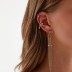 1pcs Silver Cubic Zirconia Waterdrop Ear Cuff 50300002