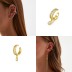 1pcs Silver Cubic Zirconia Waterdrop Ear Cuff 50300002