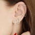 1pcs Silver Cubic Zirconia Tassel Ear Cuff 50300004