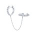 1pcs Silver Cubic Zirconia Tassel Ear Cuff 50300004