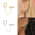 1pcs Silver Cubic Zirconia Tassel Ear Cuff 50300004