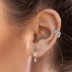 Silver Cubic Zirconia Ear Cuff 50300005