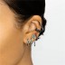 1pcs 925 Sterling Silver 10mm Zirconia Black Ear Cuff 50300006