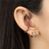 1pcs 925 Sterling Silver 10mm Zirconia Black Ear Cuff 50300006