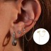 1pcs Cubic Zirconia Cross Chain Stud Cuff Earrings 50300007