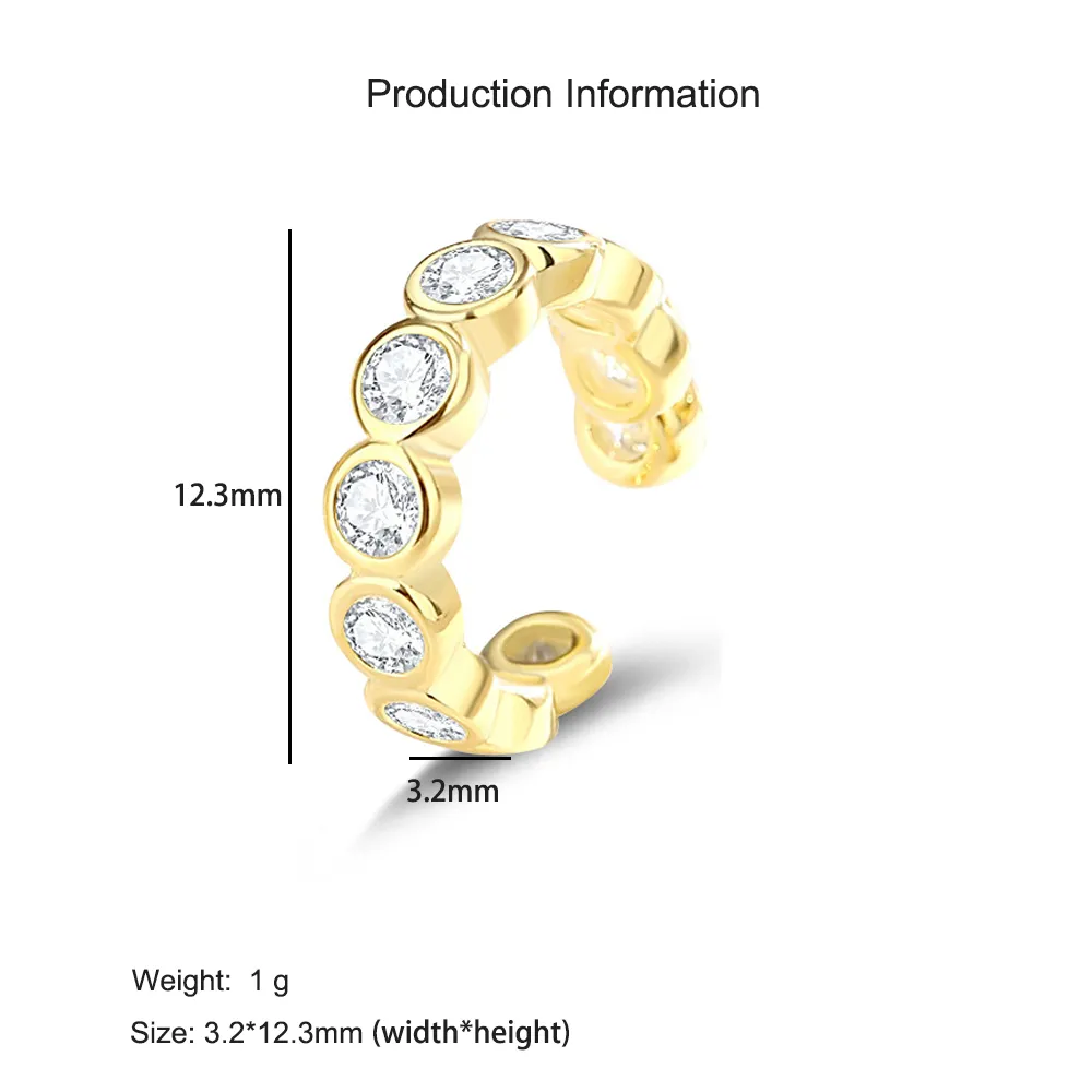 1pcs 925 Sterling Silver CZ Ear Cuff 50300008 - image2