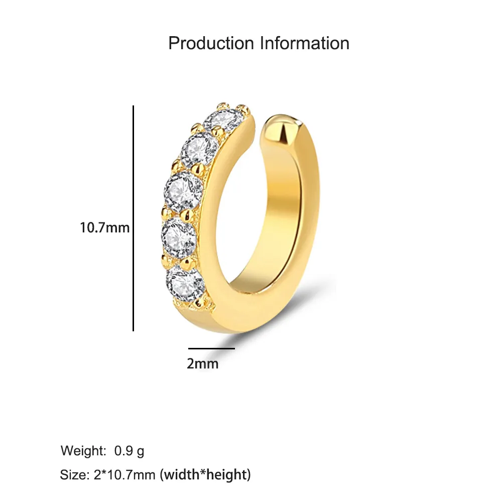 1pcs 925 Sterling Silver Small CZ Ear Cuff 50300009 - image2