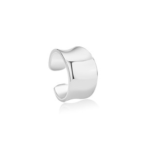 1pcs 925 Sterling Silver Wide Concave Mirror Ear Cuff 50300013