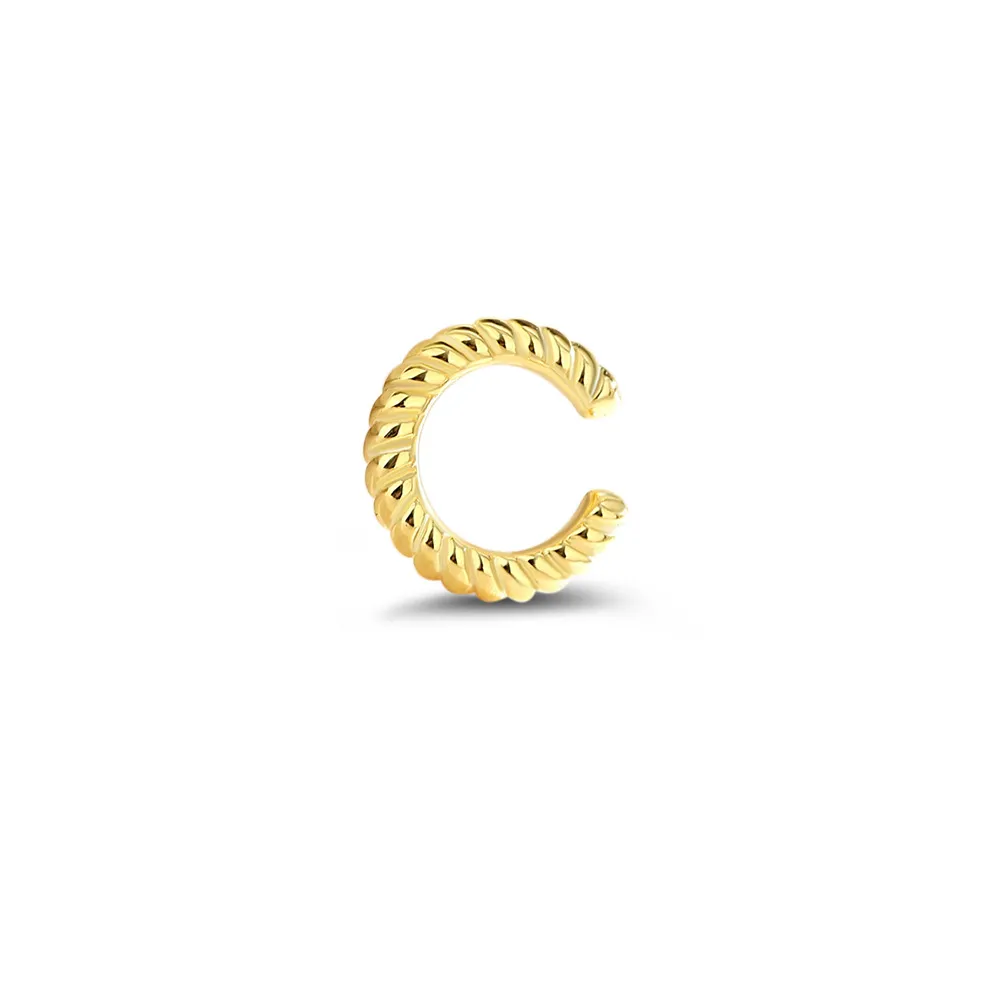 1pcs 925 Sterling Silver Twisted Rope Ear Cuff 50300014