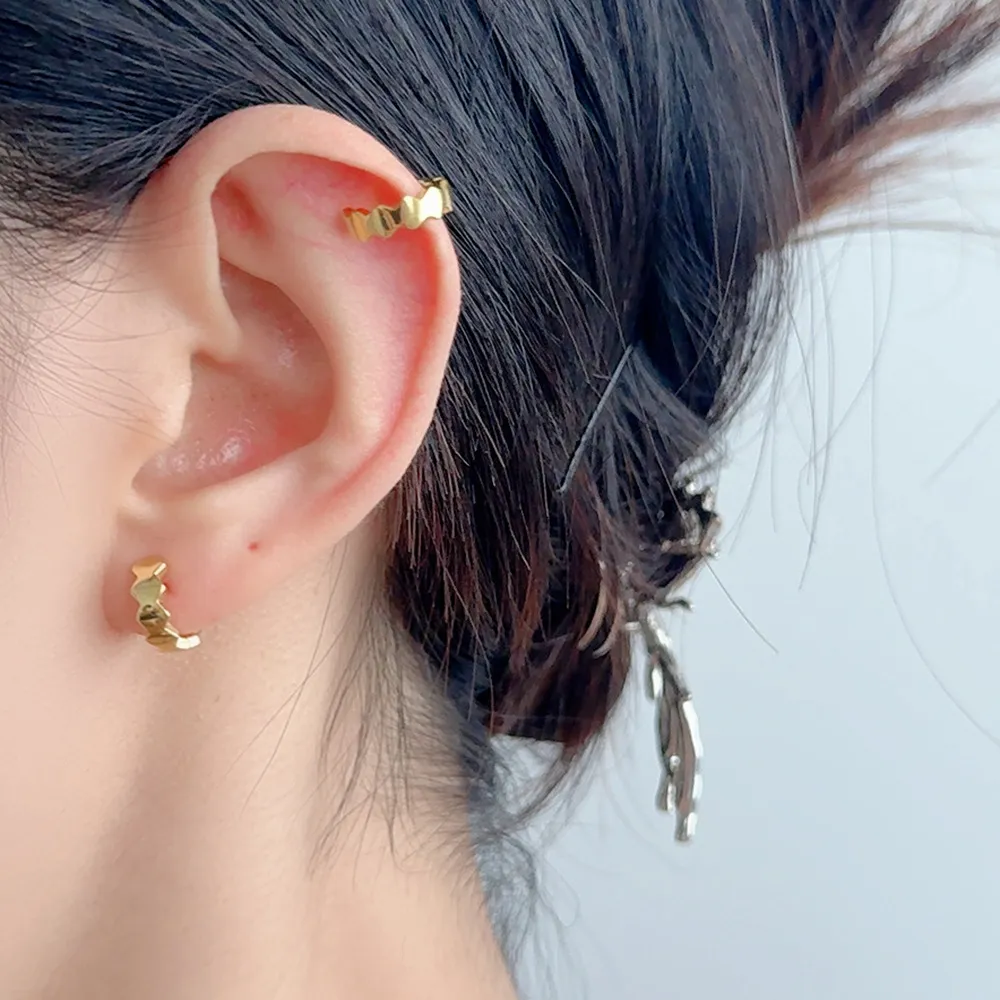 1pcs 925 Sterling Silver Geometric C-Shaped Ear Cuff 50300015 - image1