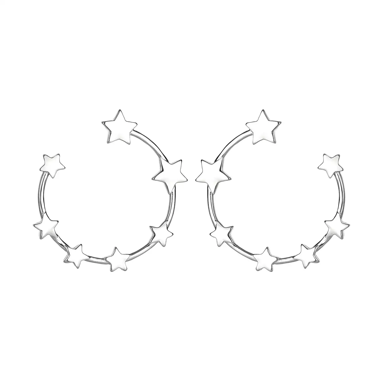 Silver Star Ear Hugger Earring 50400002