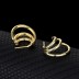 Gold Tone Lines Ear Hugger Earring 50400003