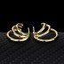 Gold Tone Lines Ear Hugger Earring 50400003