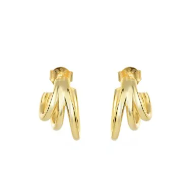 Gold Tone Lines Ear Hugger Earring 50400003