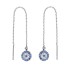 925 Sterling Silver Evil Eye Thread Through Earrings 50500003