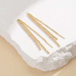 925 Sterling Silver Sparkling Gypsophila Ear Threaders 50500008