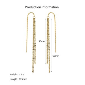 925 Sterling Silver Sparkling Gypsophila Ear Threaders 50500008